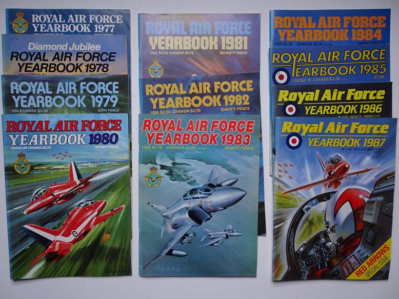  - Royal Air Force Yearbook. 11 Volumes from 1977 - 1987.