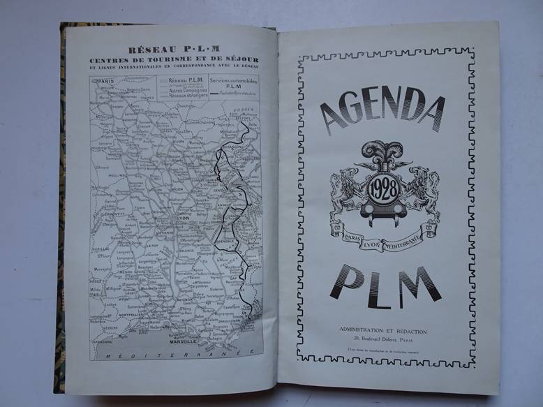  - Agenda P.L.M. (Paris-Lyon-Mditerrane) 1928.