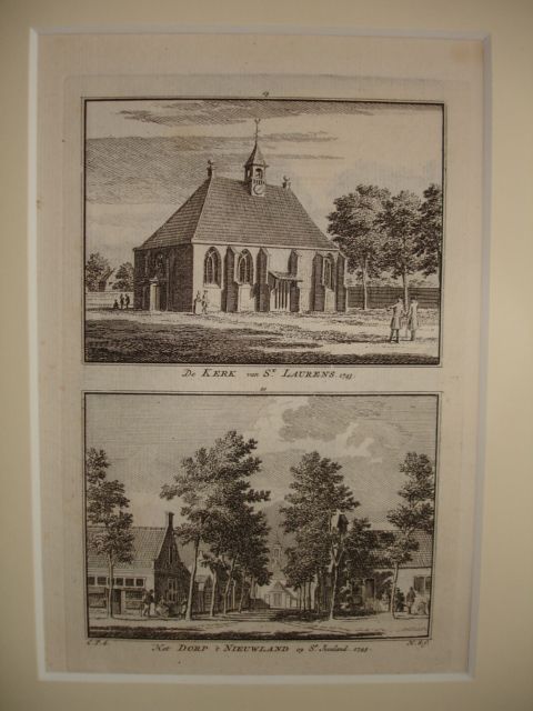 Nieuw- en Sint Joosland. - Het Dorp 't Nieuwland op St. Joosland 1745.