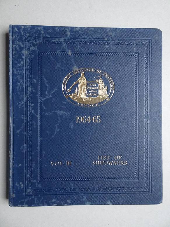 -. - Lloyd's register of shipping. Register Book 1964-65. Volume III: Owners.