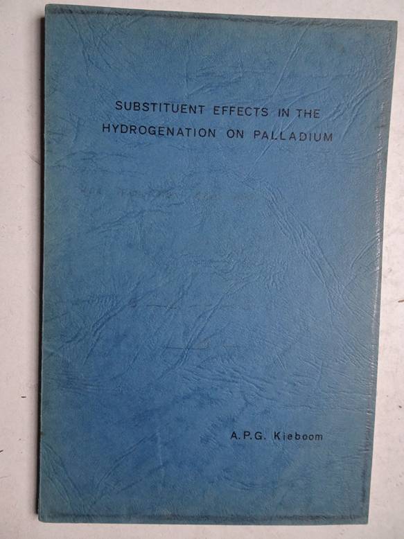 Kieboom, A.P.G.. - Substituent effects in the hydrogenation on palladium.