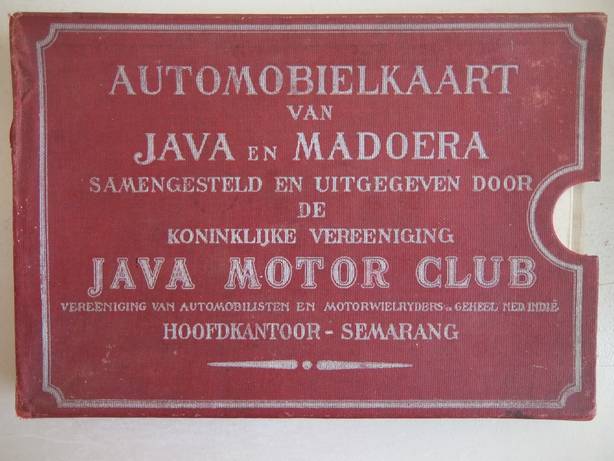 -. - Automobielkaart van Java en Madoera. Samengesteld en uitgegeven door de Koninklijke Vereeniging Java Motor Club. West Java deel, Midden Java deel en Oost Java deel.