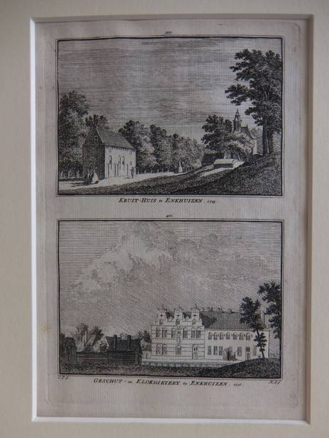 Enkhuizen. - Kruit-huis te Enkhuizen, 1729/ Geschut- en Klokgietery te Enkhuizen, 1726.