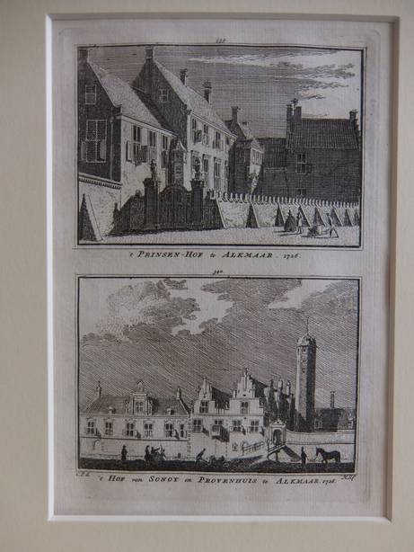 Alkmaar. - 't Prinsen-Hof te Alkmaar, 1726/ 't Hof van Sonoy en Provenhuis te Alkmaar, 1726.