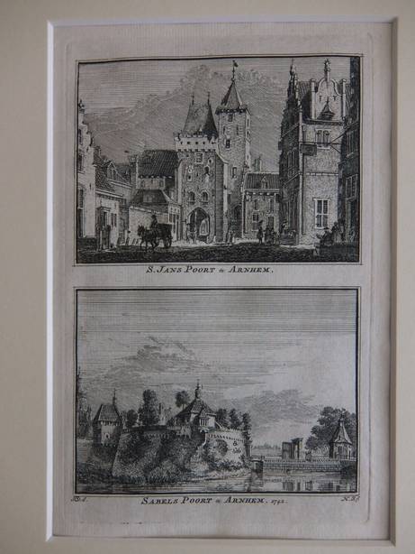 Arnhem. - S. Jans Poort te Arnhem/ Sabels Poort te Arnhem, 1742.