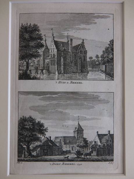 Bemmel. - 't Huis te Bemmel 1742 / 't Dorp Bemmel, 1742.