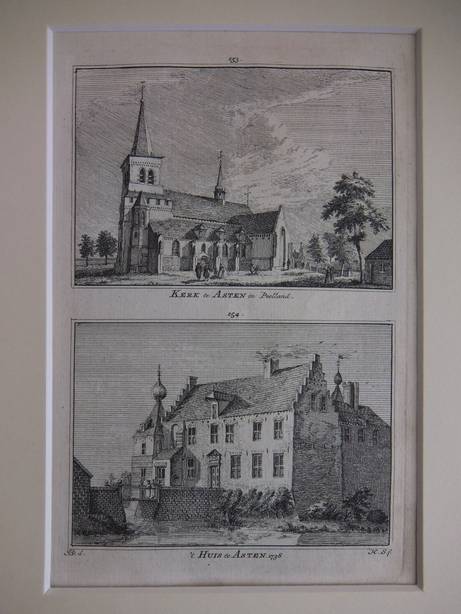 Asten. - Kerk te Asten in Peelland/ 't Huis te Asten, 1738.