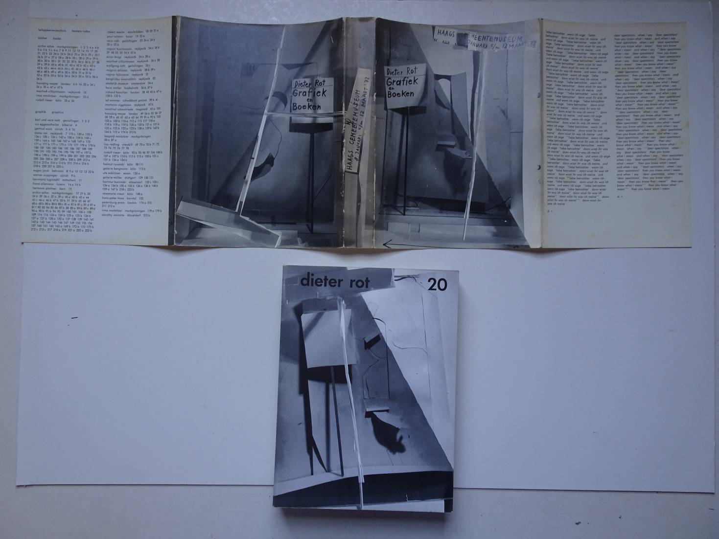 Rot, Dieter. - Gesammelte Werke. Band 20/ Collected Works. Volume 20. Bcher und Graphik  (1. Teil) aus dem Jahren 1947 bis 1971. Books and Graphics (Part 1). From 1947 until 1971.