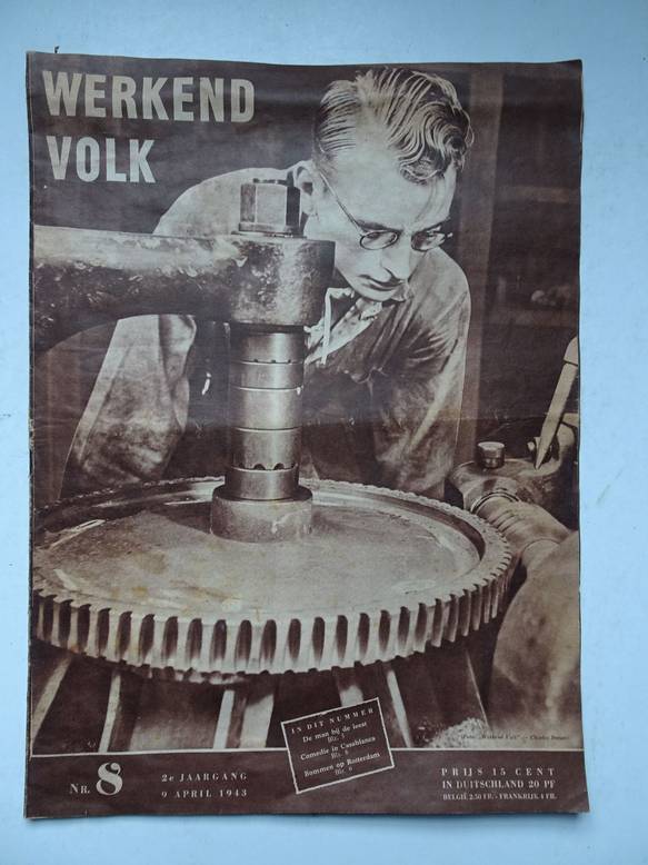 Stremming van Ek, J.W. (red.). - Werkend Volk. Nr. 8, 2e jaargang, 9 april 1943.