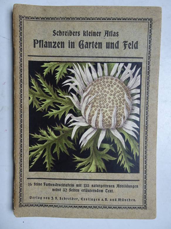 (Schreiber). - Schreibers kleiner Atlas. Pflanzen in Garten und Feld. 16 feine Farbendrucktafeln mit 135 naturgetreuen Abbildungen nebst 32 Seiten erluterndem Text.