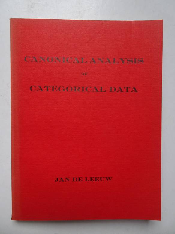 Leeuw, Jan de. - Canonical analysis of categorical data.