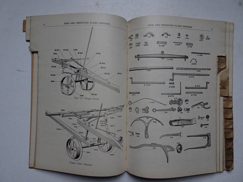 N.n.. - Catalogue and Price List of Repair Parts for Plano Harvesting Machinery. 1918.