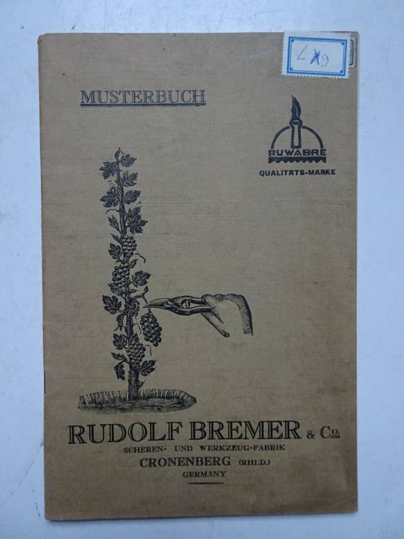 N.n.. - Musterbuch Ausgabe Juli 1928. Abt.: Scheren-Fabrik.