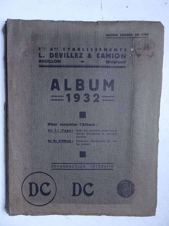 N.n.. - Ste. Ame. tablissements L. Devillez & Camion Bouillon. Album 1932.