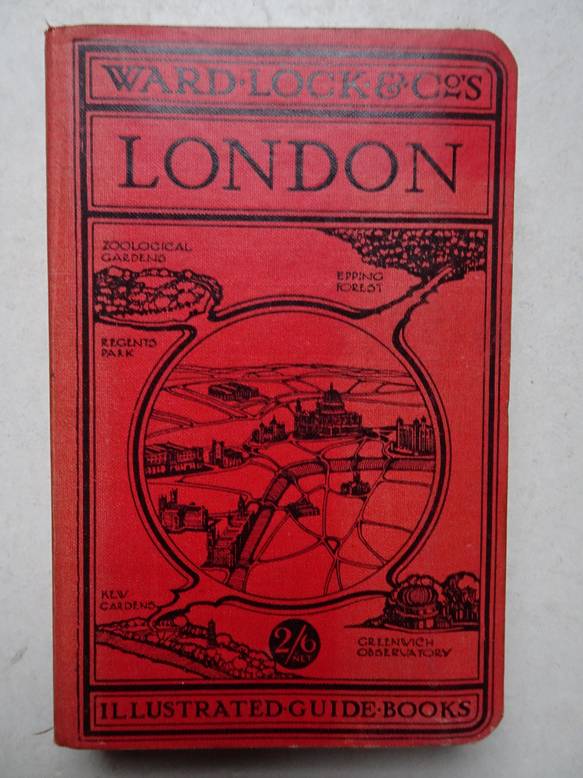 N.n.. - A pictorial and descriptive guide to London. With large section plans of Central London, map of London and twelve miles round. Railway maps. Main roads of London. Hyde Park and Kensington Gradens and twenty other maps and plans. Over one hundred illustrations.