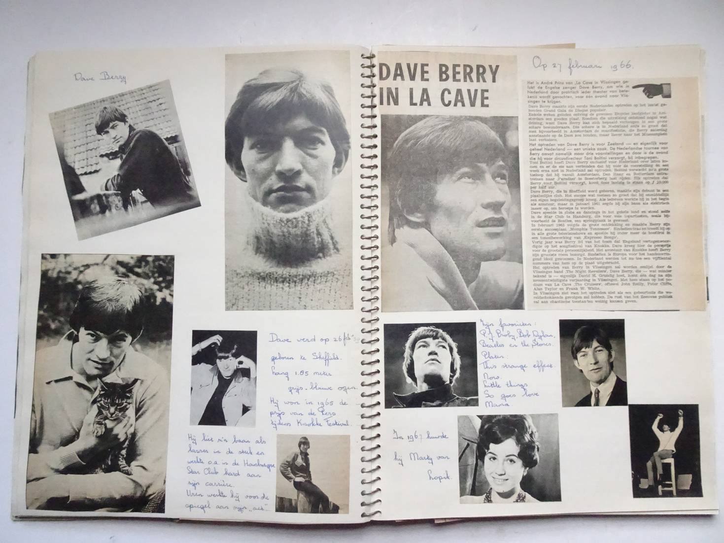 N.n.. - Plakboek met meest ingeplakte foto's uit tijdschriften van o.a The Beatles, the Rolling Stones, Anneke Grnloh, Dave Berry, Ria Valk en vele anderen.